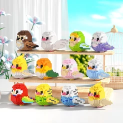 Diversos Brinquedos De Blocos De Construção De Pássaros E Animais