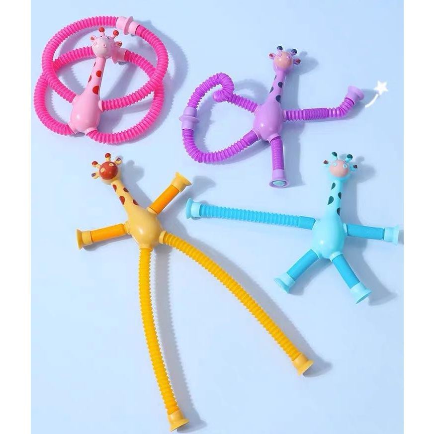 TOP TOYBrinquedo de telescópicos  Esticado coloridos modelo de girafa acende luz em Oferta na Shopee