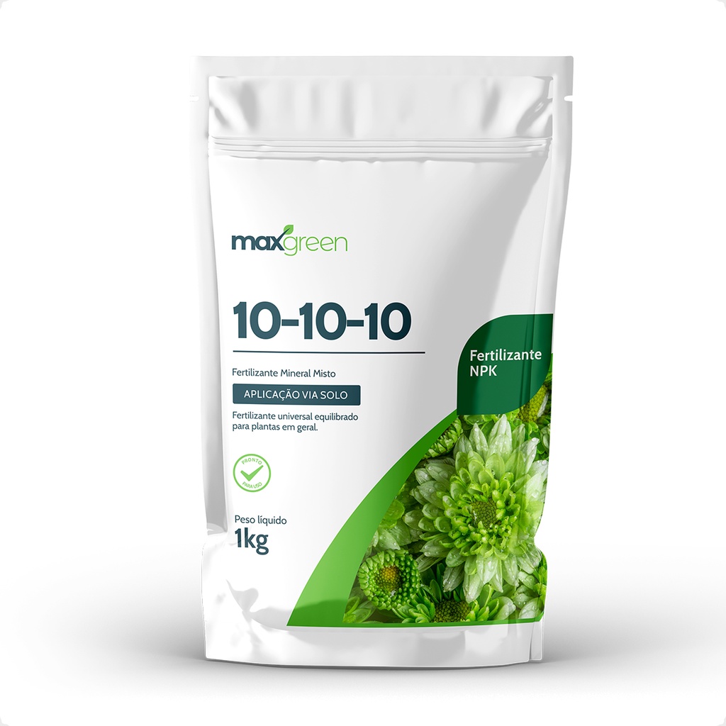 Fertilizante Mineiral  10-10-10 MaxGreen - 1Kg - Home & Living