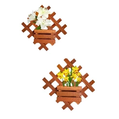 Floreira 40x40 madeira jardim vertical para orquídeas kit 2