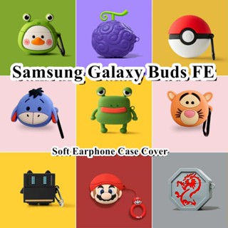 【 In Stock 】 For Samsung Galaxy Buds FE Case Cartoon Inovação Série Fone De Ouvido Em Silicone Macio Capa Da Caixa NO . 1