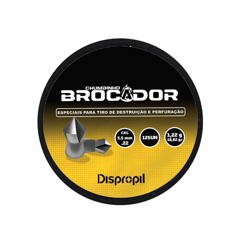 Chumbinho Brocador 5.5mm 18.82 Grains 125un - Dispropil - Sports & Outdoors