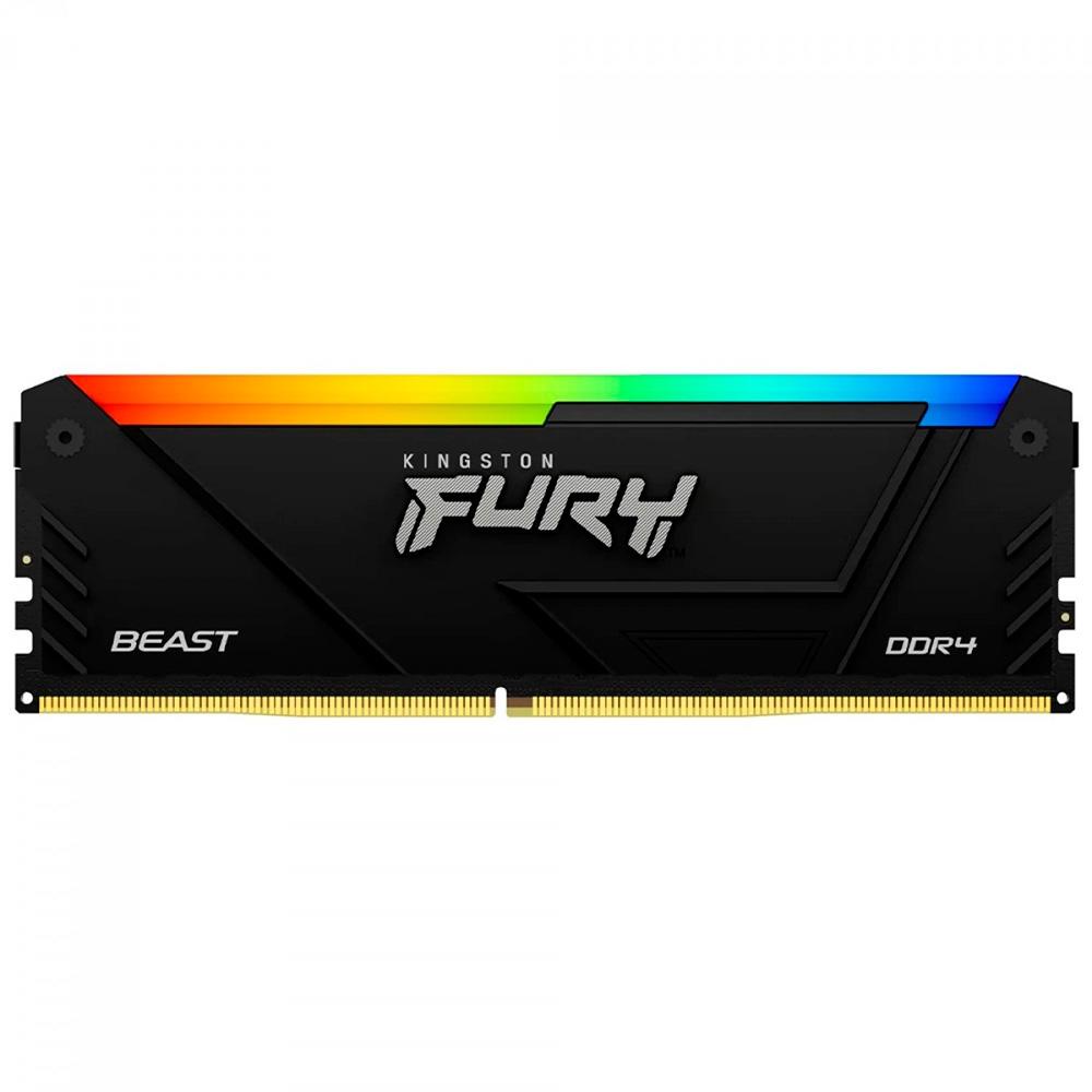 MEMORIA KINGSTON FURY BEAST BLACK RGB 16GB DDR4 3200MHZ KF432C16BB12A/16