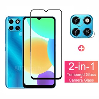 Película Protetora De Vidro e Câmera 9D 2 Em 1 Para Infinix Smart 6 7 8 HD Plus Helio A22 G25 5 Hot 30 30i NFC 20i 4G 5G