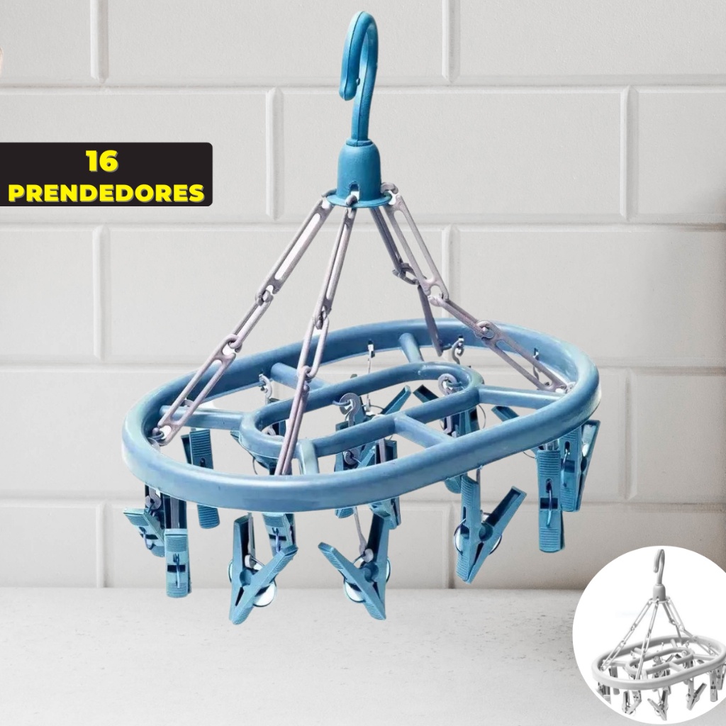 Varal de Roupa Intima Para Calcinha Meia Cueca 16 Prendedores Reforçado Prático