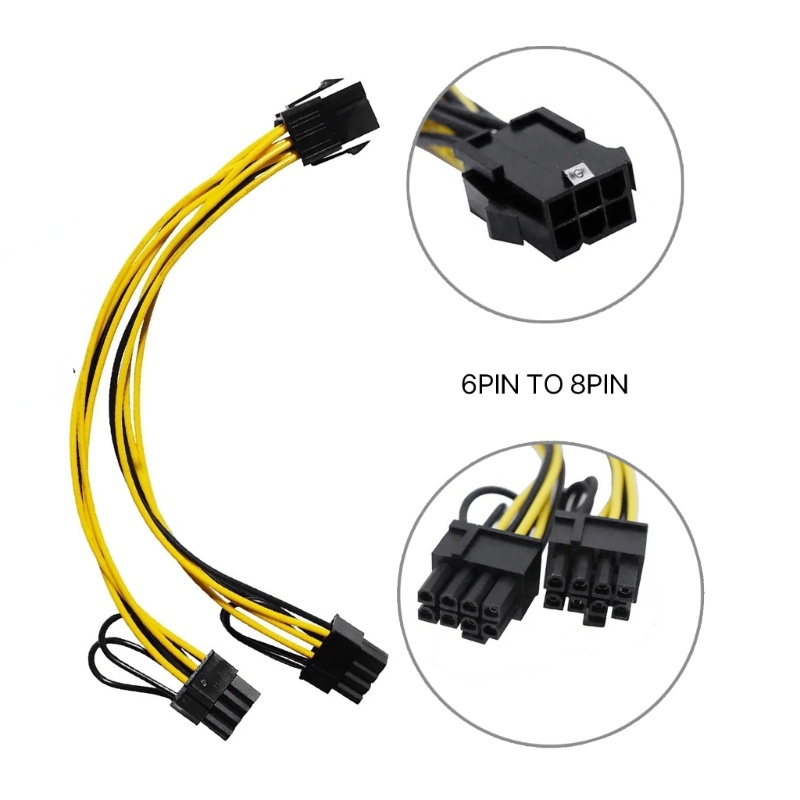 BT 8Pins Para PCIE 2x8pin 2x6Pin Splitter Cord Fonte De Alimentação K80 A100 M60 P40 V100