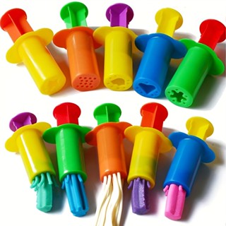 Conjunto De Ferramentas De Massa De 5pcs Clay Jogo De Extrusoras Não Tóxica-Cores Sortidas