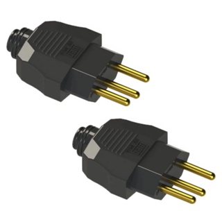 Kit 2 Plugues Macho 2P+T 20A 250V Preto Axial em Oferta na Shopee