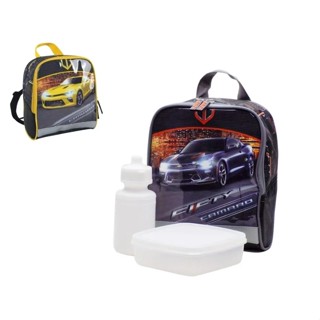 Lancheira Escolar Infantil Térmica Camaro + Acessório Luxcel