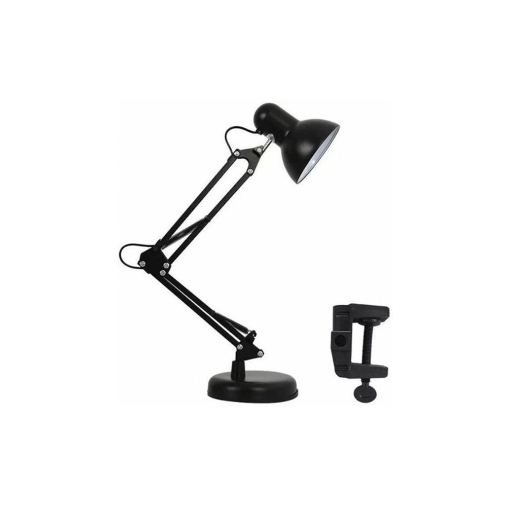 LUMINÁRIA MESA DESK LÂMPADA PRETA C/ GARRA GMH