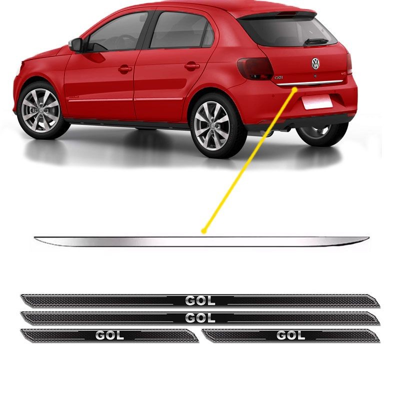 Friso Porta-Malas Volkswagen Gol G6 + Kit Soleira Protetora