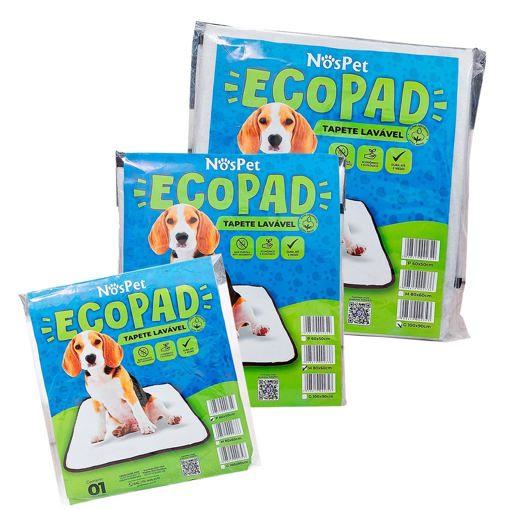 Tapete Higiênico Lavável Cães Pet Ecopad Nospet P,M,G