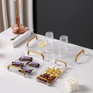 Bandeja Decorativa Espelhado ou Marmorizado Multiuso Retangular ou Redonda em Metal Dourado ou Rosê em Oferta na Shopee