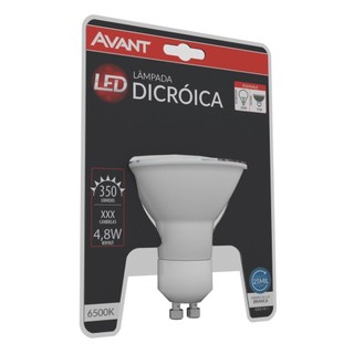 Lâmpada LED Dicróica Avant Deluxe 4,8W Branca GU10 6,5K em Oferta na Shopee
