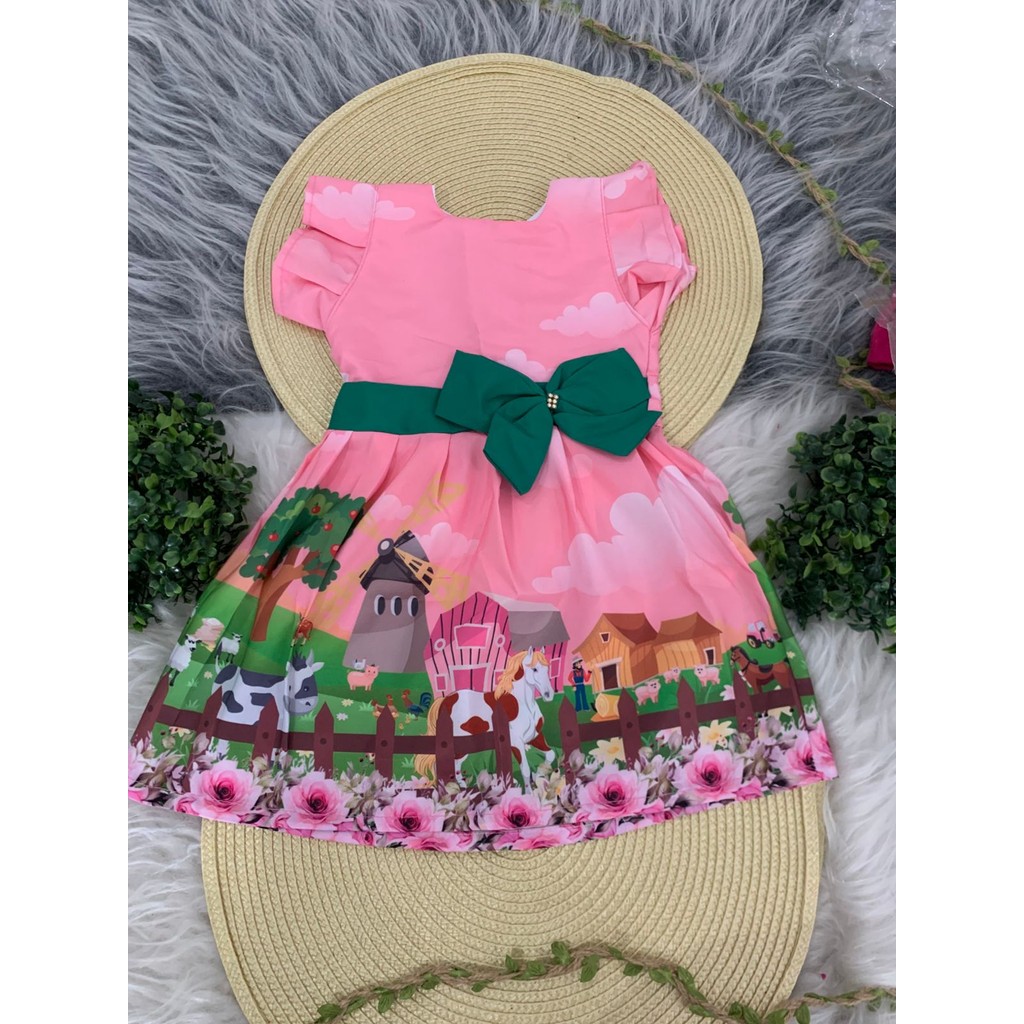 Vestido Fazendinha Infantil