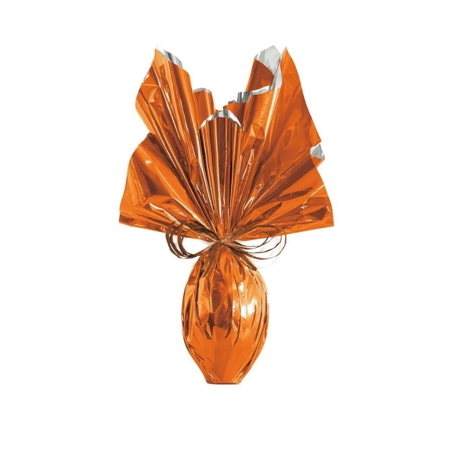 Folha para Ovos de Páscoa Metalizado Laranja 69x89cm - 5 unidades - Cromus - Rizzo.
