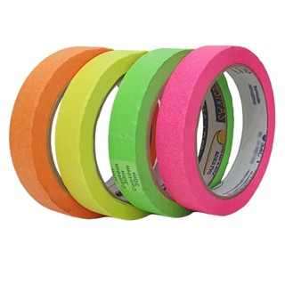 Kit De Fita Crepe Neon Colorida Com 4 Cores De 18mm X 30m em Oferta na Shopee