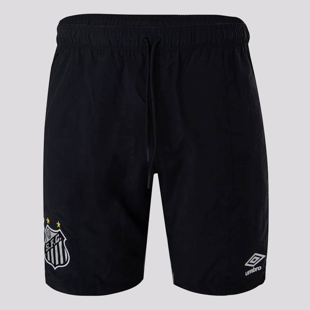 Bermuda Umbro Santos Viagem 2023 Preto em Oferta na Shopee