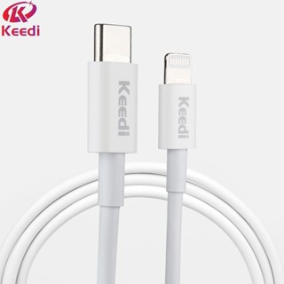 Cabo de Transferência e Carregamento Rápido Tipo C x Lightning 27W Keedi CB003P em Oferta na Shopee
