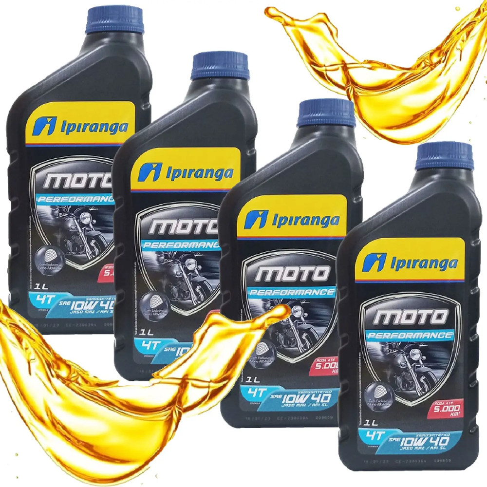 KIT 4 OLEO IPIRANGA 4T 10W40 SL SEMI SINTETICO - Motorcycles