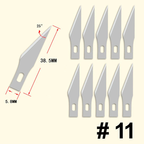 Kit com 10 Laminas Estilete Precisão Bisturi Artesanato #11 Kst Artesanato