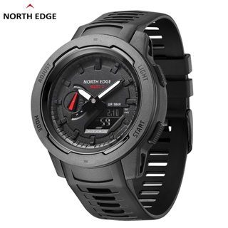 Relógio De Pulso NORTH EDGE Mars 3 Outdoor Sports Watch À Prova D'água 50M Caixa Digital De Fibra De Carbono Para Homens Do Tempo Mundial em Oferta na Shopee