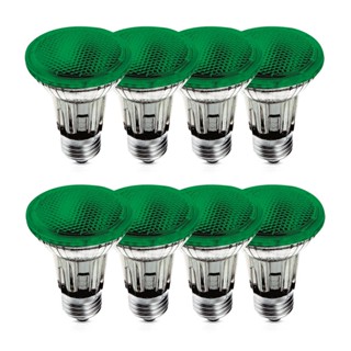 Kit 8 Lampadas Halogena Par20 50W 220V E27 Verde Ourolux