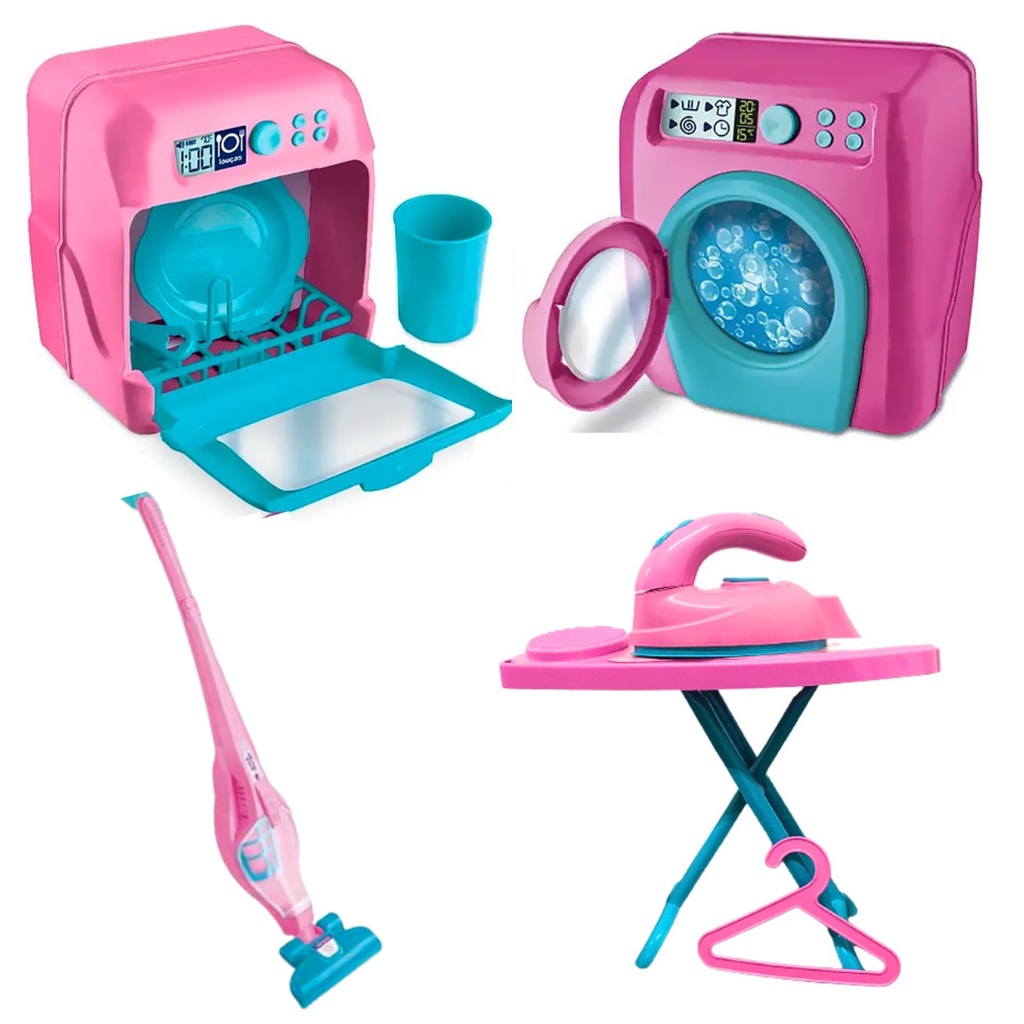 Lava Limpa Passa Casinha Brinquedo Faz de Conta Imaginação em Oferta na Shopee