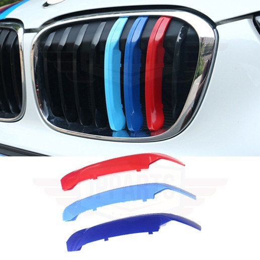 Acessorios BMW X1 2016 2017 2018 2019 Aplique Capa da grade 8 aletas/filetes