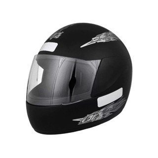 Capacete Fechado ProTork Preto Fosco Tamanho 56 Viseira Cristal Casco Em ABS Natural Forro Em Nylon Pluma Antialérgico