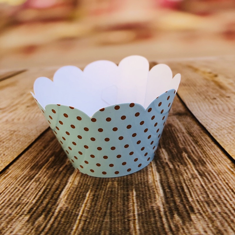 KIT Saia Para Mini Cupcake Poá Azul Claro/Marrom  20.11  ( Nc Toys Mini Cupcake ) - Stationery