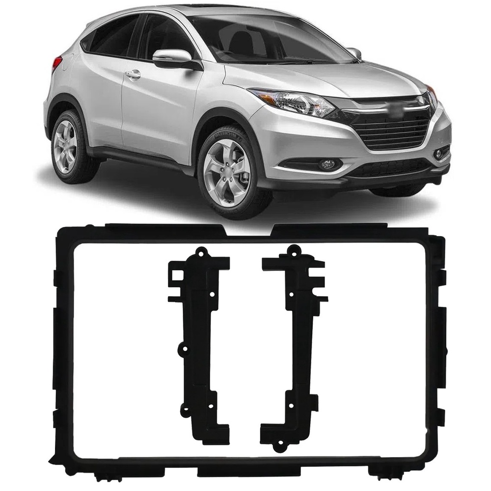 Moldura De Painel 2 Din 9" Polegadas Honda HRV 2015 2016 2017 2018 2019 2020 em Oferta na Shopee