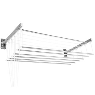 Varal prático teto ou parede 120x56cm de aço branco Secalux