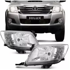 Farol Toyota Hilux Pick Up 2012 13 2014 2015 Manual Cristal