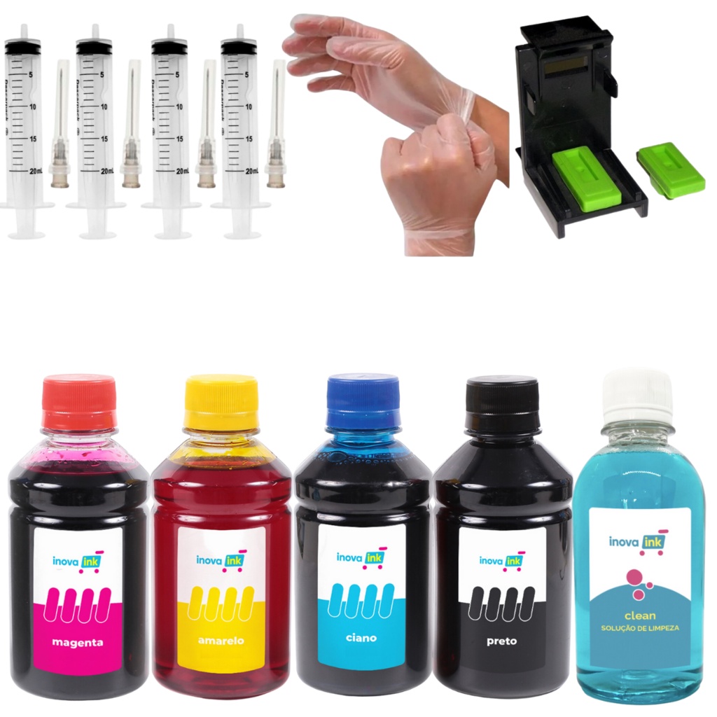 Kit Recarga Cartucho com Impressora 2700 2774 2776 Deskjet Advantage cartucho 667 667xl