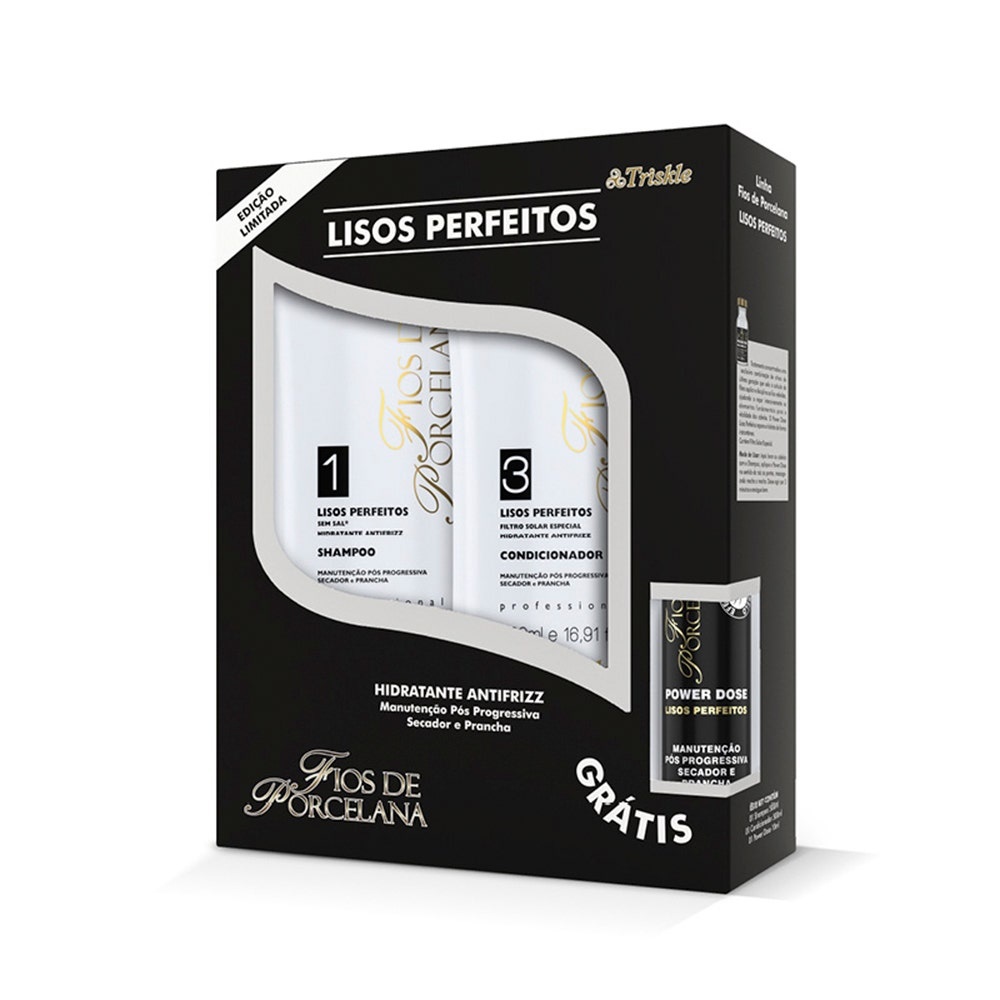 Kit Shampoo + Condicionador Triskle Fios De Porcelana Lisos Perfeitos - Beauty