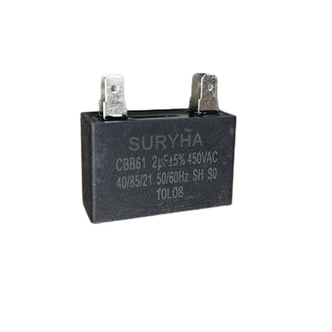 Capacitor Motor Ventilador  2Uf 450V Suryha em Oferta na Shopee