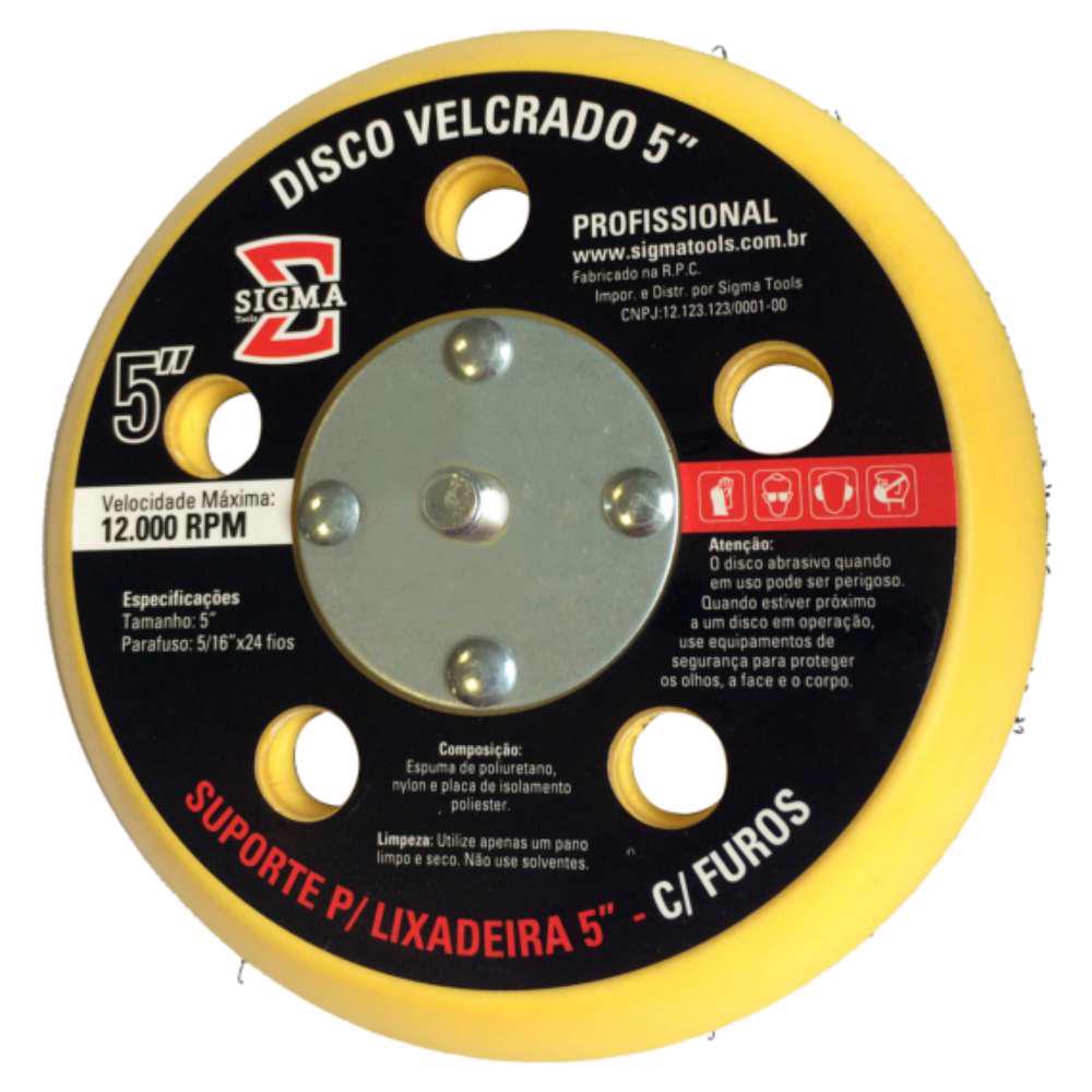 Disco Velcrado 5 POL com Furos SIGMA