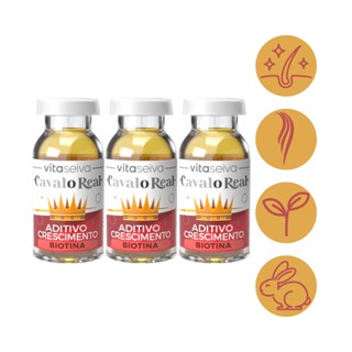Kit 3 Aditivos Crescimento 10Ml Cavalo Real Vita Seiva
