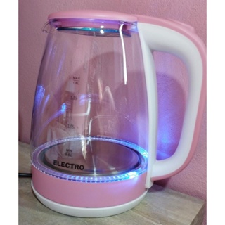 Jarra Elétrica de Vidro ROSA com led azul vidro temperado 110v e 220v - Chaleira Elétrica - ROSA - ENVIO IMEDIATO em Oferta na Shopee