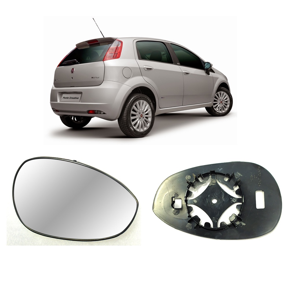 Lente Retrovisor Convexo Para Fiat Punto Todos Lado Esquerdo