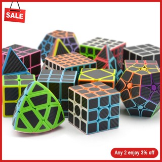 ABB Lefang 3x3 Cubo Mágico De Fibra De Carbono Série Pirâmide Espelho Skewb Speed Cube Puzzle Toys For Children