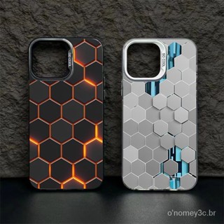 O senso de tecnologia de bloco de favo de mel é compatível com a capa do telefone iPhone15/14/13 12/11Promax novo xr com pacote completo xs anti-queda x