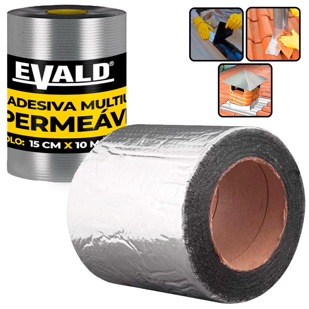 Fita Autoadesiva Multiuso Manta Asfáltica 15 CM x 10 Metros EVALD em Oferta na Shopee