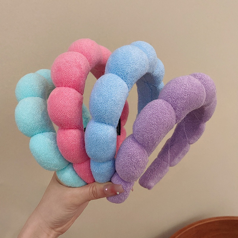 Faixas De Cabelo Cloud Sponge Para Mulheres – Argolas Coloridas Doces , Acessórios De Inverno