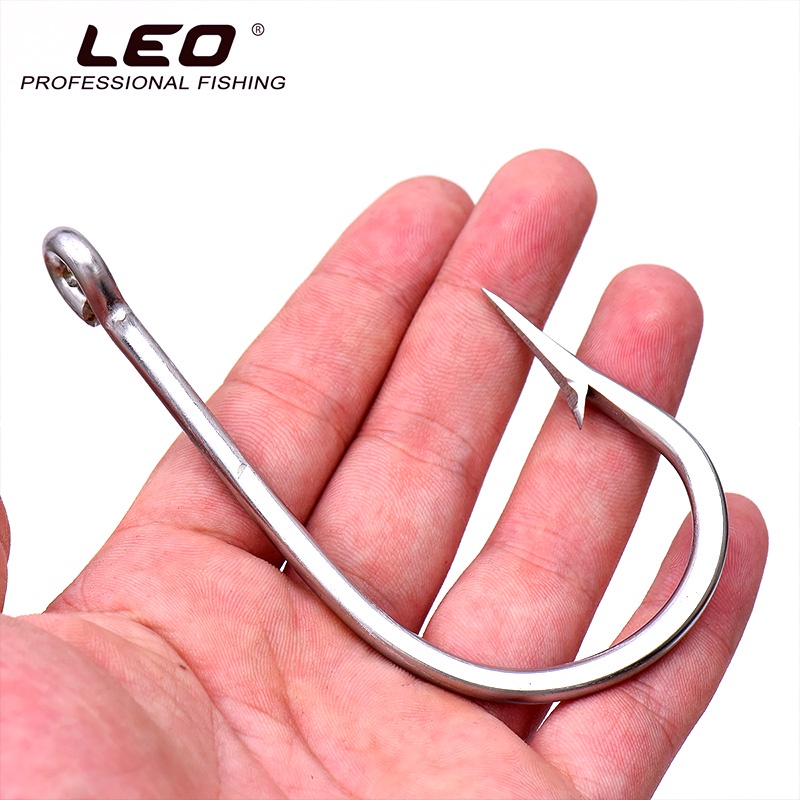2pc Anzol De Pesca Oceânica Profunda Para Peixes Grandes Anzóis De Aço Inoxidável Atum Tubarão Tarpon Fly Jig Cod