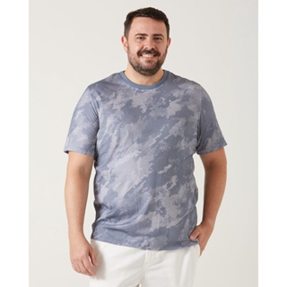 Camiseta Masculina Plus Size Decote Redondo Meia Malha em Oferta na Shopee