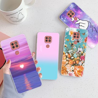Motorola MotoG9 G9 Play/MotoE7 Plus Capa De Silicone Flexível TPU Para MOTO G9 Traseira Moda Gato Estampa Transparente Amortecedor