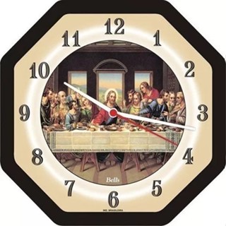 Relógio de Parede Oitavado Santa Ceia Cozinha Sala Jantar Preto Decoração Religiosa em Oferta na Shopee