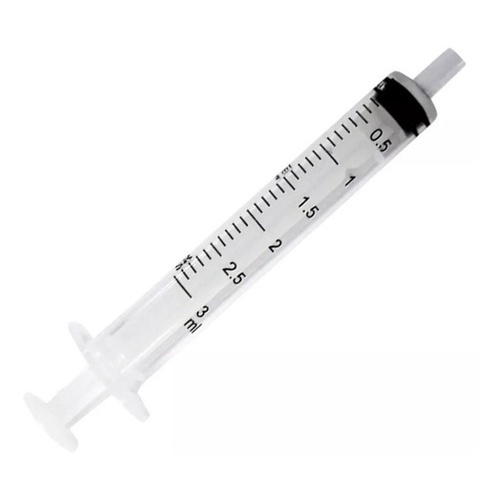 Seringa 3ml Descartável SR Slip Caixa Com 100 Unidades